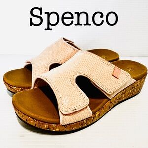 Spenco Pink Camille Wedge Slide Sandals Size 9